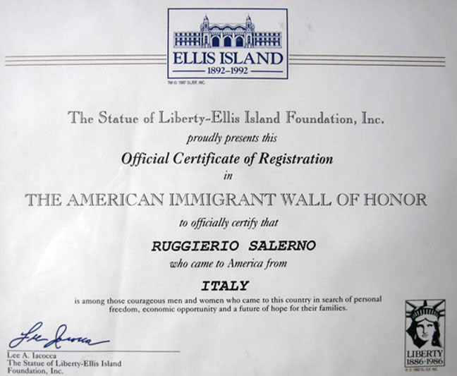 Ellis Island Plaques