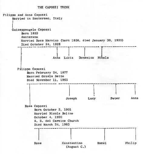 The Capozzi / Salerno / Sette / Marsico Family Trees