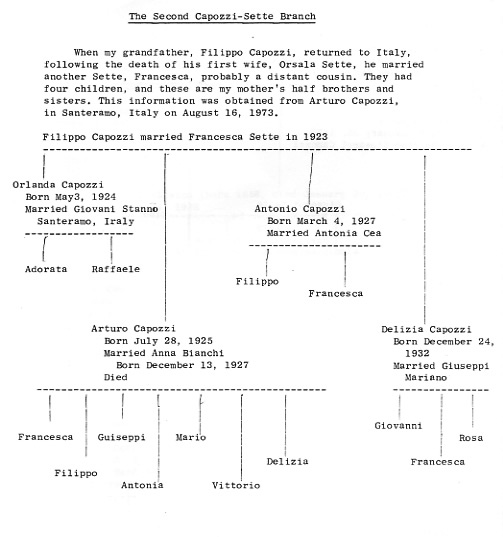 he Capozzi / Salerno / Sette / Marsico Family Trees