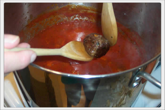 Meatball Into The Sauce!