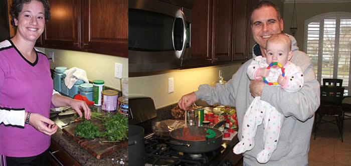 spaghetti sauce and meatballs