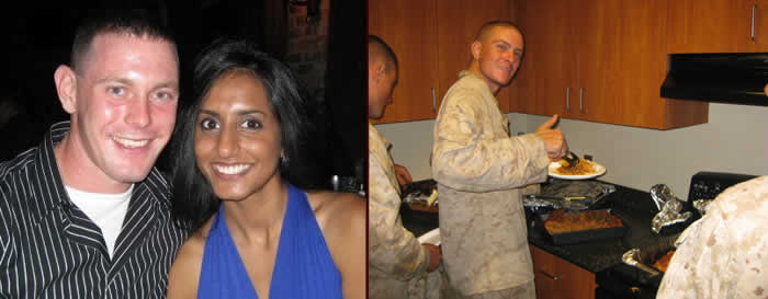 Tejal and her husband - Spaghetti dinner